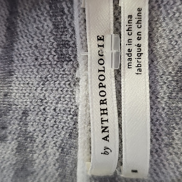 Anthropologie Gray‎ and White Zebra Lizzie Mock Turdleneck Neck Sweater Meduim - Picture 7 of 11